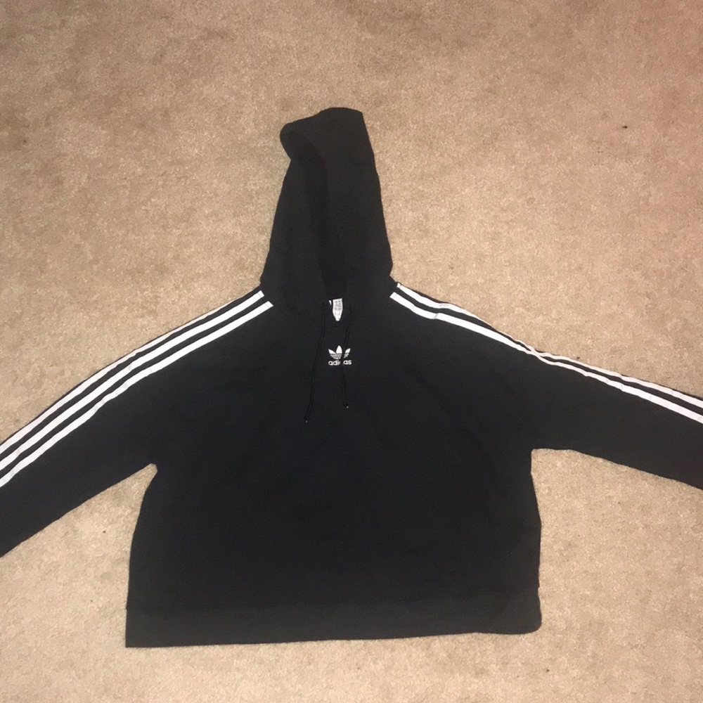 cropped adidas hoodie!!!!